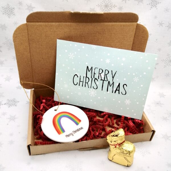 Merry Christmas gay pride gift box